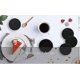 thumbnail image 4 of PU Leather Round Coasters, Set of 6, Black, 4 of 5