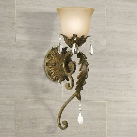 Bronze 19' High Wall Franklin Iron Works Rustic Wall Light Sconce Valencia Bronze Hardwired 19 1/2