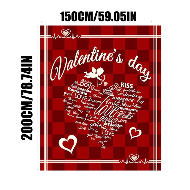 Fiudx Ofertas relámpago del día, solo en línea Manta de franela para el día de San Valentín Regalos de cumpleaños para esposa de parte de su esposo Aniversario de bodas Cumpleaños Regalos románticos