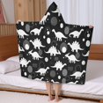 thumbnail image 5 of Dinosaur Silhouette Pattern Hooded Bath Towel，50"x30" for Ages 3 To 12 Kids, Quick Dry Lightweight Soft Microfiber Hood Beach Towel Cover Up for Kids, 5 of 7