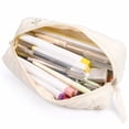 thumbnail image 6 of Dvumao Pencil Case Cute Quilted Soft Puffy Pen Bag Portable Zipper Stationery Pouch Makeup Cosmetic Office Nylon 7.48 x 2.95 x 2.95 Inch, 6 of 6
