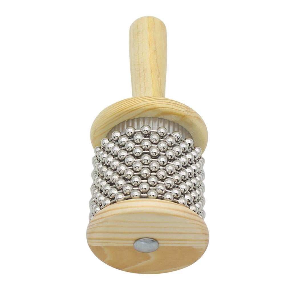 JWQFBC 1 Piece Cabasa Made of Wood Tambourine Shaker Small Hand Percussion Instrument
