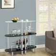 thumbnail image 4 of Costway Bar Table Wine Storage Home Liquor Pub Table w/Tempered Glass Top & 2 Shelves, 4 of 10