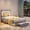 Blue with Drawer, variant on Twin Upholstered Bed Frame withCute Cat Headboard, Velvet Princess Platform Bed Frame with Sturdy Wood Slats Support, No Box Spring Needed, Blue