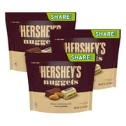 HERSHEY'S NUGGETS Milk Chocolate with Almonds Candy, 10.1 oz, 3 Pack