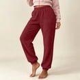 thumbnail image 5 of Kezqiaxn Pajama Pants Women Fashion Fleece Elastic Waist Stretch Lounge Pants Winter Pj Pants Womens Clothes 2026 Wine S, 5 of 8