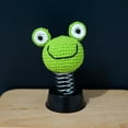 thumbnail image 5 of Ptetnvg Head Ornaments Handmade Frog Rabbit Tiger Pig Car Dashboard Decoration Cute Crochet Automobile Swinging Ornament Auto Traceless Double-sided Tape Car, 5 of 10