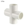 thumbnail image 3 of Pipe Fitting,4 Way Cross,Schedule 80 1/2-inch Socket Tee Corner Fittings White 2Pcs, 3 of 3