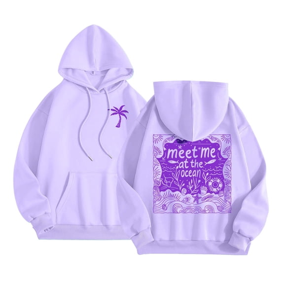gibobby Women's Hoodies Long Sleeve Sweatshirts Drawstring Pullover Pocket Tops Oversized Hoodies for Women Loose Graphic Casual Sweatshirts Fall Winter 2026,M