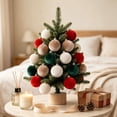 thumbnail image 4 of Christmas Tree Ornaments Velvet Balls, 15 Pack 2.4 Inch Shatterproof Neutral Hanging Ornaments for Christmas Xmas Decoration Indoor Holiday Decorations, 4 of 9