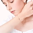 thumbnail image 2 of New Sanrio Kawaii Anime Hellokitty Bracelet Rose Gold Diamond Jewelry Cute Cartoon Simple Bowknot Adjustable Bracelet Girl Gift, 2 of 6