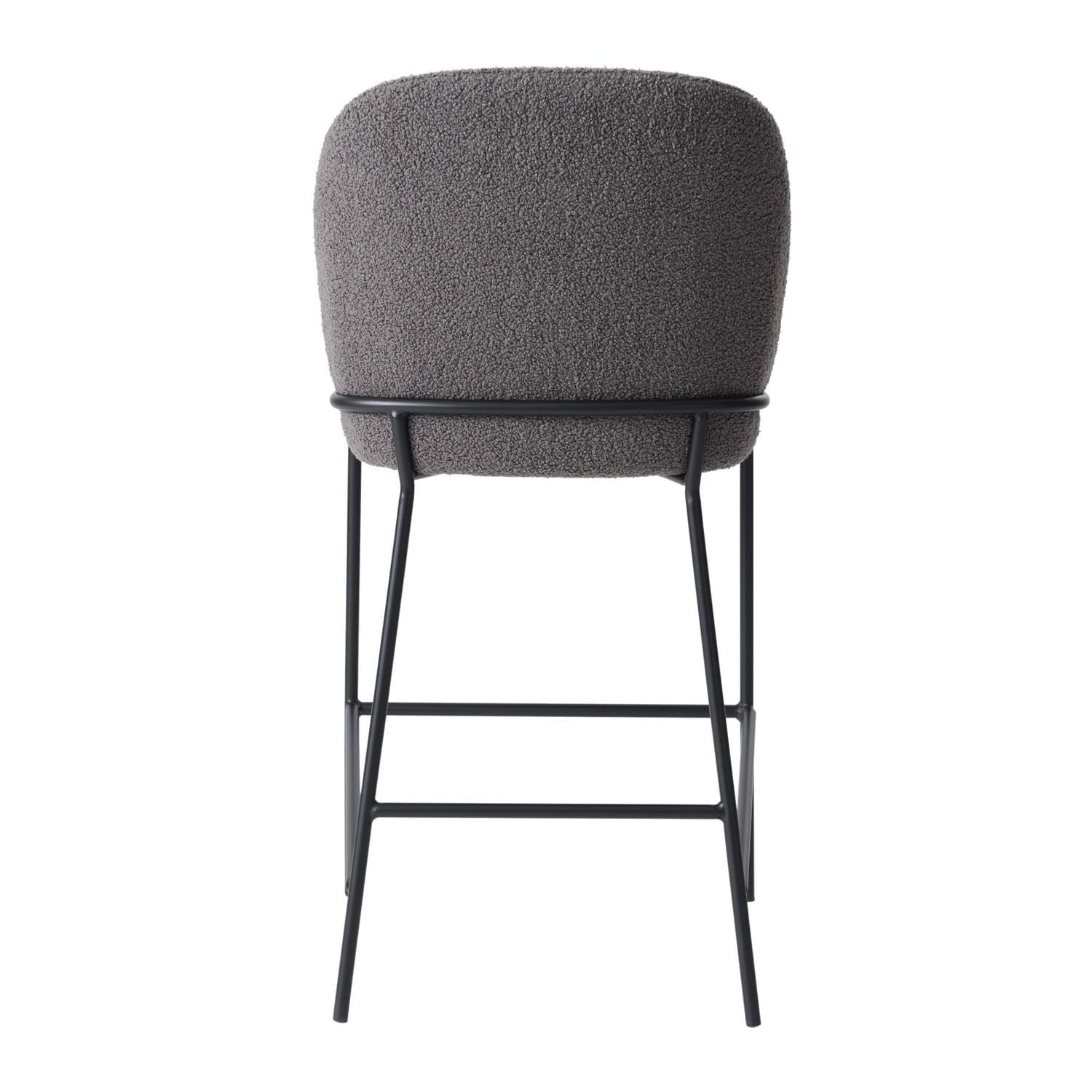 Tabouret de bar CorLiving Blakeley Modern Boucle en tissu rembourré avec pieds en métal – Vendu à l'unité