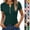 02# Dark Green, variant on Womens Short Sleeve Henley Shirts Ribbed Slim Fitted Tee Summer Work Tops 2026 Button Blouse Spring Vacation Clothes,Dark Green L