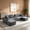 Grey, variant on AUU 150" Oversized Corduroy L-Shape Sectional Sofa with Deep Cloud Seats, Cup Holders & USB Charging Ports – Modular Couch for Large Living Rooms