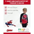 thumbnail image 3 of Marvel Avengers Spider-Man Toddler Boys T-Shirt and French Terry Pants Toddler to Big Kid, 3 of 5