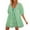 Green, variant on Womens Tops Petal Short Sleeve Summer Casual Crew Neck Shirts Floral Solid Blouse Pleated Tunics,Woman Fashion Print Round Neck Drawstring Short Sleeve Pockets Jumpsuit Green,XL