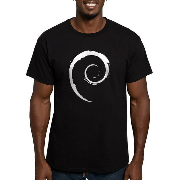 CafePress - 4 3 Debian Logo Notext White T Shirt - Men's Fitted T-Shirt
