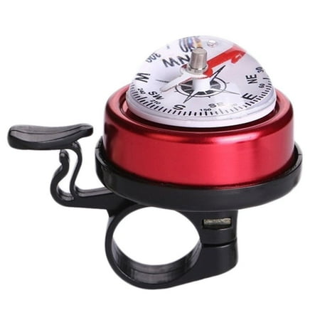 Mountain Bike Bicycle Bell Horn One- touch Button with Loud Ring Metal Plastic MTB Cycling Alarm Compass With Guide - Walmart.com