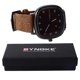 thumbnail image 1 of Men Quartz Watch Quadrate Shaped Accurate Time PU Leather Strap Watch for Daily Use Coffee, 1 of 4