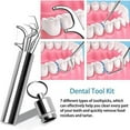 thumbnail image 2 of Toothpick Professional Reusable Solid Wear-Resistant Easily Cleaning Oral Care Reduce Plaque Stainless Steel Toothpick Cleaning Tools Set for Daily Use, 2 of 10