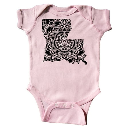 

Inktastic Louisiana Silhouette Mandala Gift Baby Boy or Baby Girl Bodysuit