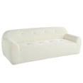 thumbnail image 4 of 85.8" Wide Chenille Fabric 3-Seater Sofa with Tufted Style, Full Sponge Compression Design, with Powder-Free Foam, Pocket Spring for Extra Comfort for Living Room, Bedroom, Office, Apartment, Beige, 4 of 9