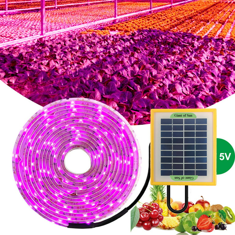 Ltesdtraw Solar LED Plant Grow Light Strip Full Spectrum 5V 5W Phyto Lamp  for Flower Grow 