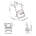 thumbnail image 3 of Rezlli 2 in 1 Foldable Potty Training Seat and Toddler Step Stool Ladder,Triangular Supports,White, 3 of 8