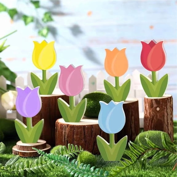 6Pcs Mother'S Day Party Decorations Spring Farmhouse Candycolor Painted S Sign for Home Decor,1 * Farmhouse Flower Centerpiece kit
