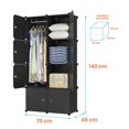 thumbnail image 2 of Ropero organizador plástico mueble modular Blanco, 2 of 5
