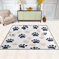 thumbnail image 2 of Yayeee Area Rugs for Living Room 5.2'x4' Non Slip Washable Bedroom Floor Carpet, Black Cat Paw, 2 of 5