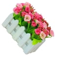 thumbnail image 4 of Maceta de valla Flores de rosas artificiales Tela de simulación Flor Inicio Boda Decoración floral falsa, Rosa seitruly HA7815-01B, 4 of 6