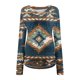 thumbnail image 4 of Moda Mujer Camisas casuales de manga larga Primavera Otoño Tops Blusa con cuello en V Pompotops  FGAJ12962, 4 of 5