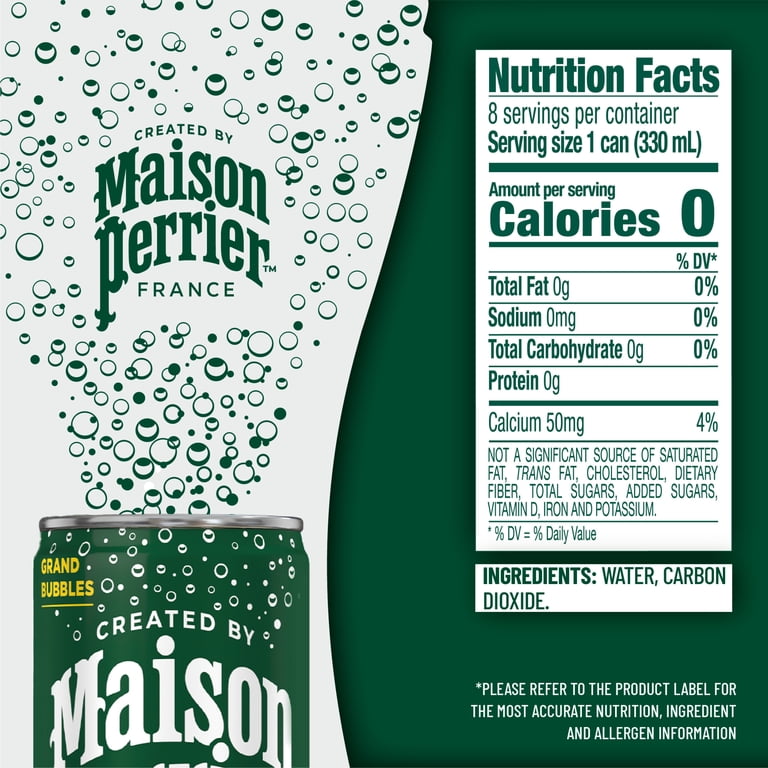 Maison Perrier Ultimate Unflavored Sparkling Water, 11.15 fl oz, 8 Pack photo 5