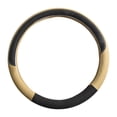 thumbnail image 5 of Black Beige PU Leather Car Steering Wheel Cover Enhanced Driving Pleasure, 5 of 12