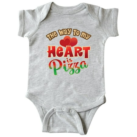 

Inktastic Pizza Way to My Heart Italian Food Gift Baby Boy or Baby Girl Bodysuit