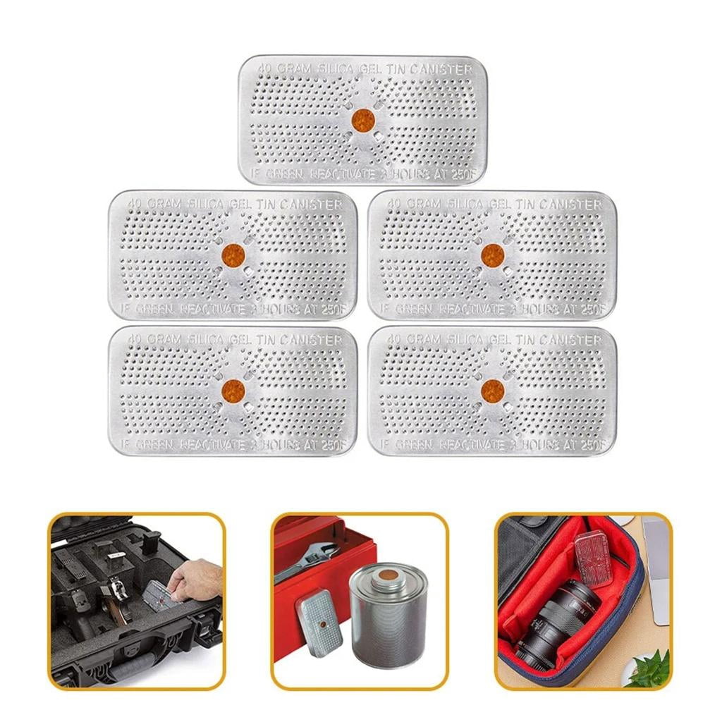 5Pcs Color Changing Moisture Absorbing Desiccant Sachets for Household