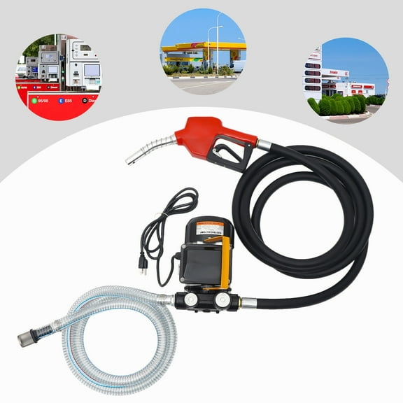 110v AC 16GPM Electric Oil Fuel Transfer Extractor Pump W/Nozzle Hose