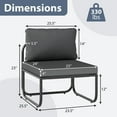 thumbnail image 3 of Gymax Patio Chairs Set of 2 w/ Removable Cushions Heavy Duty Metal Frame Poolside, 3 of 8
