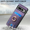 thumbnail image 2 of Dteck for Google Pixel 7A Case, 2 in 1 Magnetic Wallet with Phone Grip, Compatible with MagSafe, Detachable Premium PU Leather Magnetic Case with Card Slots Ring Holder,Purple, 2 of 9