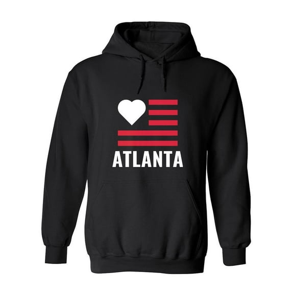 Atlanta With A Dark Flag Hoodie Men -Image by Shutterstock, Male 3X-Large