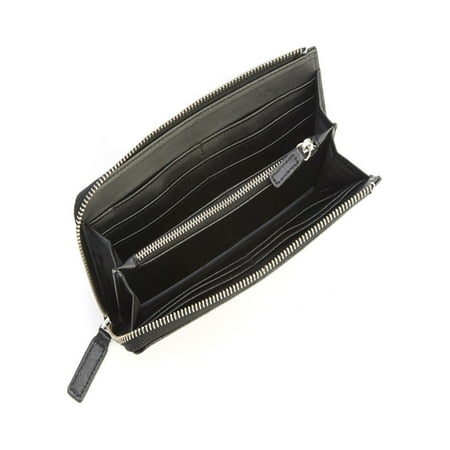 Fabric Continental Wallet - Royce RFID Blocking Genuine Saffiano Leather Continental Fan Wallet