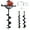 Black#2, variant on 2.7HP Gas Post Hole Digger with 3 Auger Bits, 63cc 2-Stroke EPA Certified Auger Drill (12"W x 43.5"H)