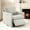 Snow, variant on Spruce & Spring 270-Degree Swivel Accent Chair with Power Footrest & Charging Ports, Cream