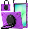 thumbnail image 1 of Funda para Samsung Galaxy Tab A11+ Plus de 11 pulgadas (2025) y A9+ Plus de 11 pulgadas (2023), cubierta de silicona resistente con asa, soporte de 360°, correa y soporte para S Pen., 1 of 9