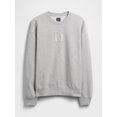 thumbnail image 4 of Sudadera GAP para Hombre con Logotipo, Cuello Redondo, Forro Polar, Gris Claro, Talla S, 4 of 4