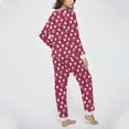 thumbnail image 6 of Vetsdori Pockets Pajamas Sets for Women Fleece Nightwear Home Sleepwear Loungewear Long Sleeved Tops and Pants Womens Pajamas Holiday, 6 of 6