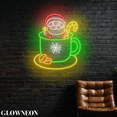 thumbnail image 2 of Glowneon Santa Coffee MuWall Led Light, Christmas Coffee Shop Decor, 2 of 5