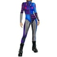 thumbnail image 3 of TAIAOJING Women Hallowmas Tight Jumpsuit Party Casual Graphic Print Long Sleeved Onesie, 3 of 3