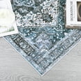 thumbnail image 4 of Garvee 9'x12' Area Rugs for Living Room Bedroom Vintage Floral Print Rug Boho Distressed Rugs with Anti-Slip Backing Soft Foldable Rug, Gray Blue, 4 of 6